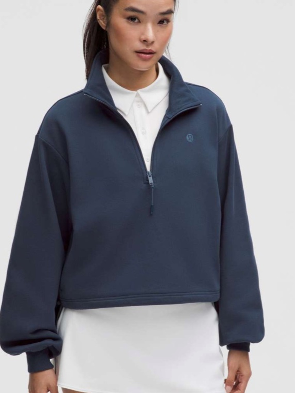 Lululemon Cotton Terry Tennis Half Zip
Club Blue L